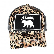 Adjustable Cheetah Leopard Mama Bear Arrow Distressed Hat Cap Black Brown  eb-43501786